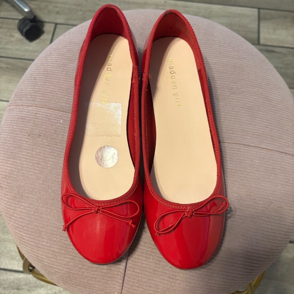 Madden Girl Red Patent Ballet Heels